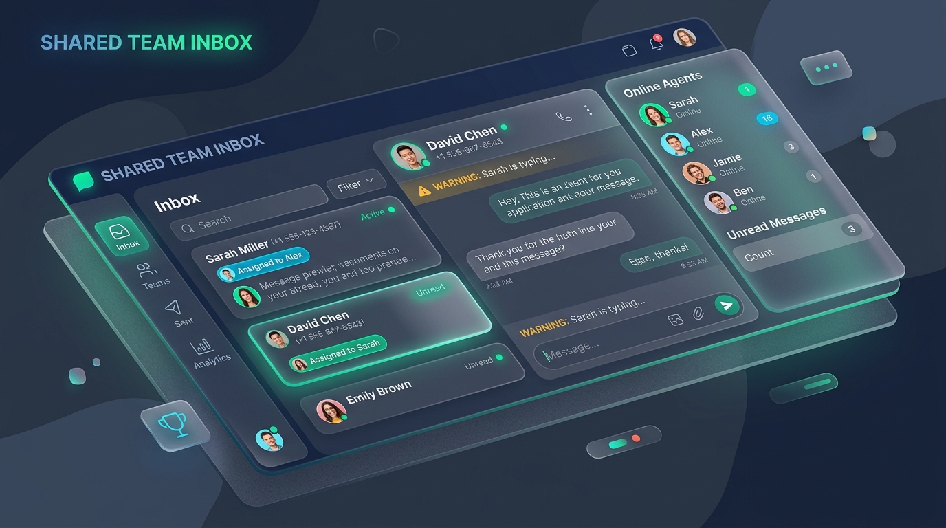Shared Teams SMS Inbox Interface